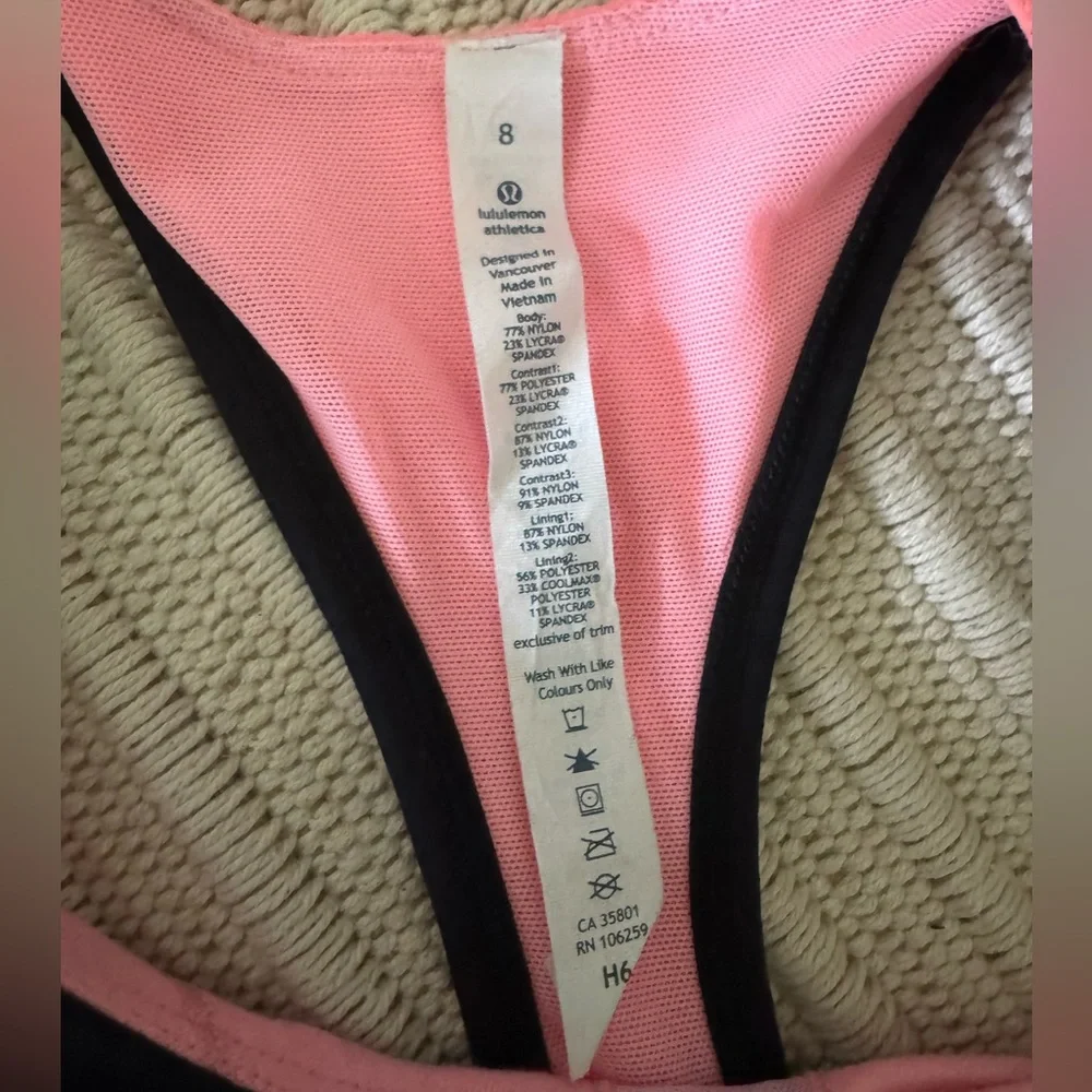 Lululemon Women Cardio Kick  Tank Top Size 8 - Picture 8 of 11
